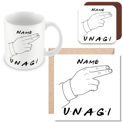 Friends Icons Mugs - Optional Black or Purple Handle, Coaster and Card