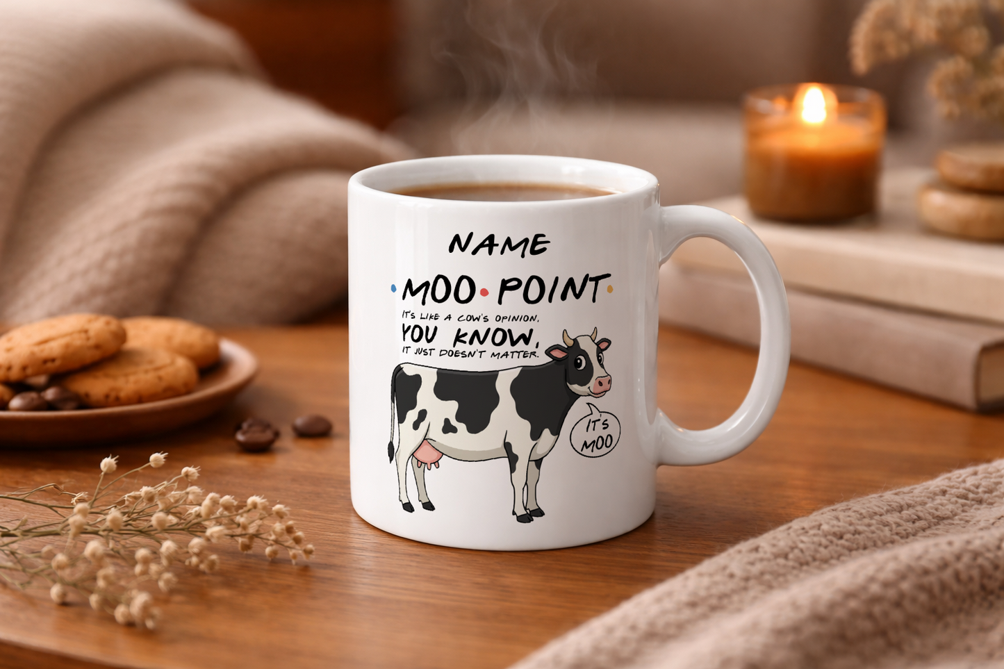 Friends Icons Mugs - Optional Black or Purple Handle, Coaster and Card