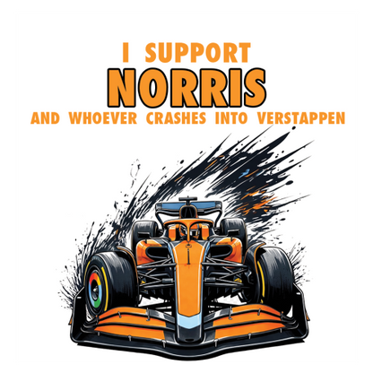 Lando Norris Relationship Status and Supporter Mugs - Optional Name, Orange Handle, Coaster and Card