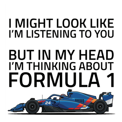 Funny Formula Racing Mug - Optional Name, Colour Handle, Coaster and Card