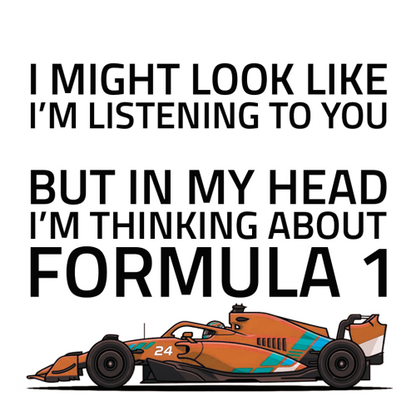 Funny Formula Racing Mug - Optional Name, Colour Handle, Coaster and Card