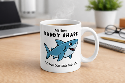 Personalised Daddy Shark Mug for Dads