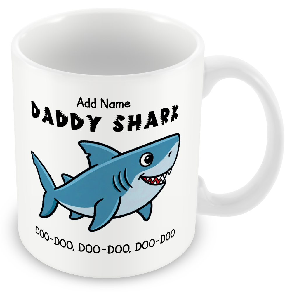 Personalised Daddy Shark Mug for Dads