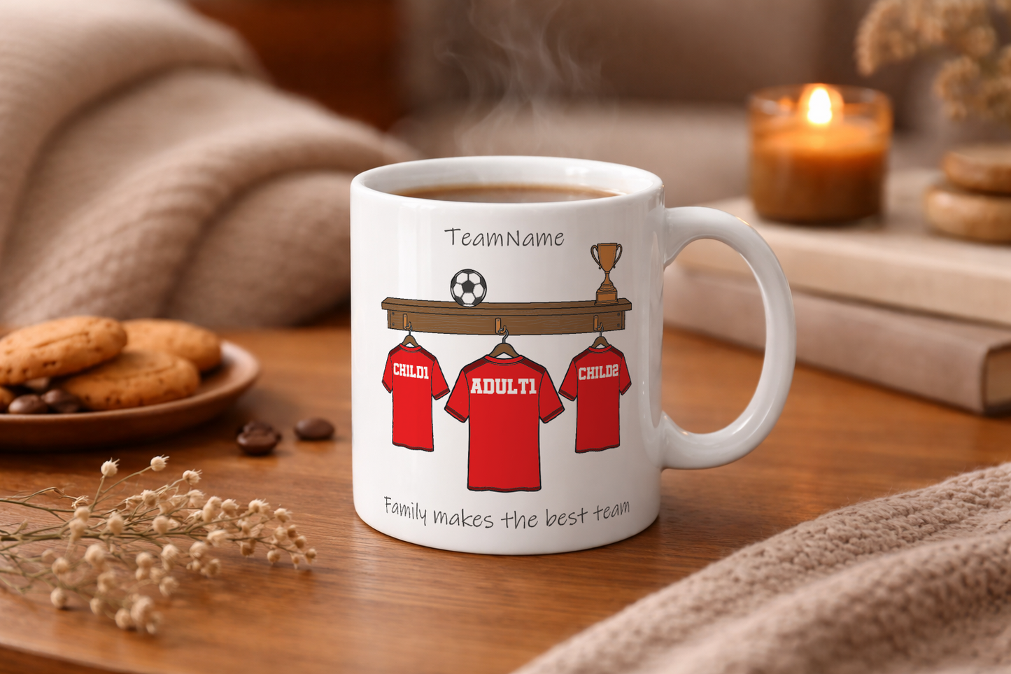 Personalised Daddy's Football Team Mug for Dads