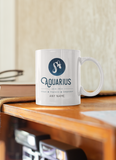 Aquarius Star Sign Mug - Personalised Zodiac Mug (January 20 – February 18)