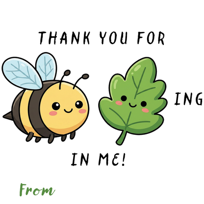 Personalised Funny Teacher Mug – Bee-Leafing in Me