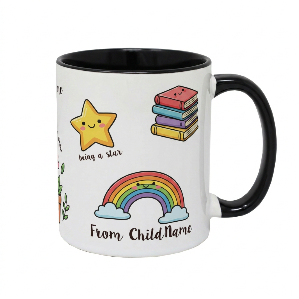 Personalised Teacher Mug – Add Teacher & Child's Name – End of School Gift