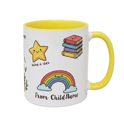 Personalised Teacher Mug – Add Teacher & Child's Name – End of School Gift