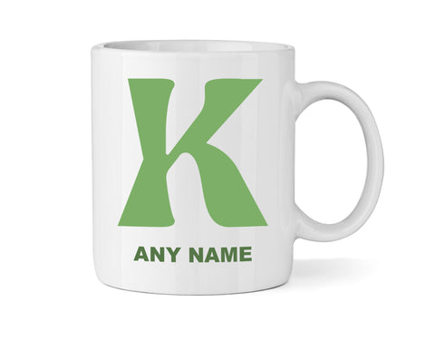 Letter K Alphabet Mug - Personalised A-Z Mug