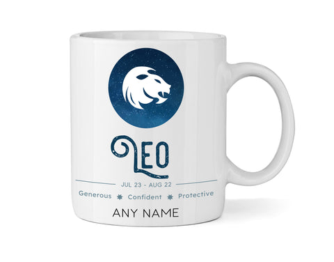 Leo Star Sign Mug - Personalised Zodiac Mug (July 23 – August 22)