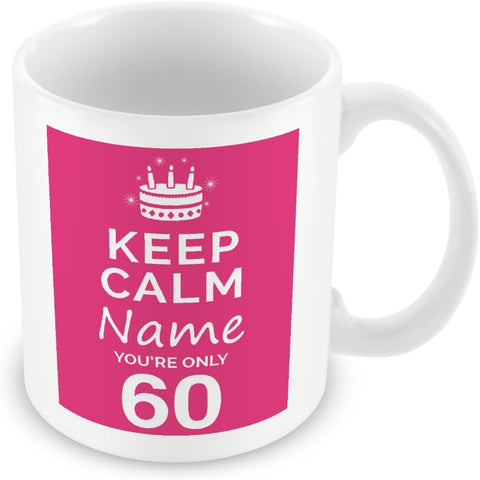 60th Birthday Keep Calm Design Mug