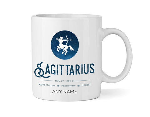 Sagittarius Star Sign Mug - Personalised Zodiac Mug (November 22 – December 21)