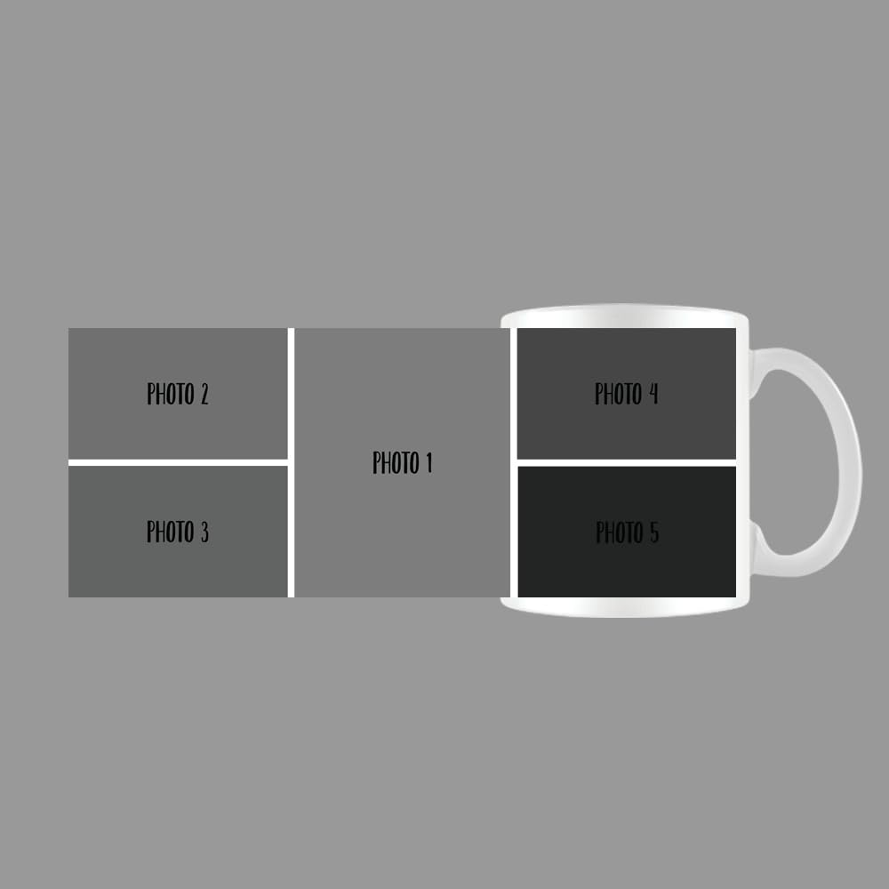 Photo Personalised Collage Mug - up to 5 photos