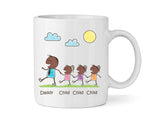 Dad Mug With Three Daughters (Version Three) - Personalised Family Mug