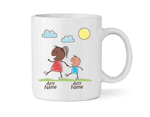 Personalised Mum Mug With One Son (Version Two) - Personalised Family Mug