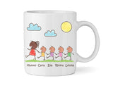 Personalised Mum Mug With Four Sons (Version Two) - Personalised Family Mug