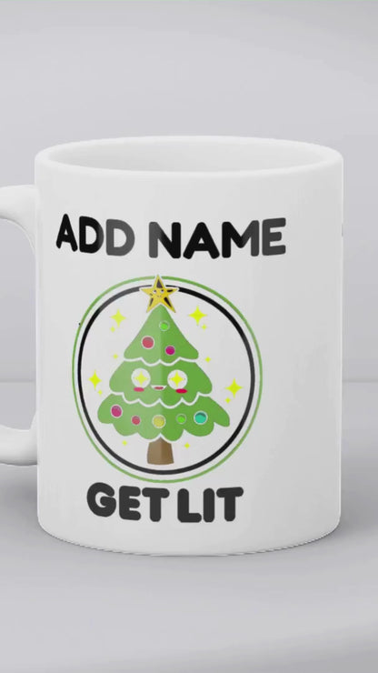 Christmas Secret Santa Gift - Get Lit - Personalised Novelty Mug