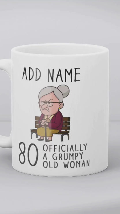 Personalised Grumpy Old Woman Any Age Birthday Gift