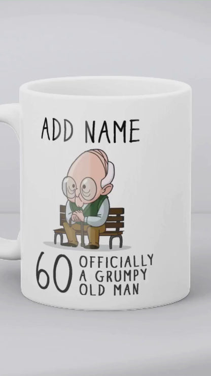Personalised Grumpy Old Man Any Age Birthday Mug Gift
