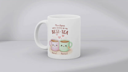 Personalised Best-Tea Gift for Mum – Cute Tea Cup Illustration