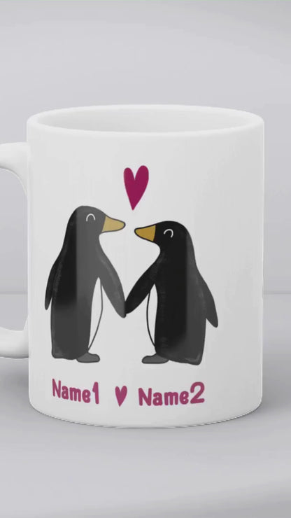 Penguins Together Forever Personalised Gift - Penguin Couple in Love