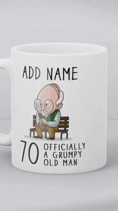 Personalised Grumpy Old Man Any Age Birthday Mug Gift