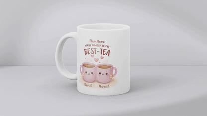 Personalised Best-Tea Gift for Mum – Cute Tea Cup Illustration