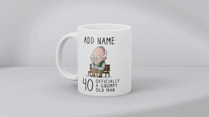 Personalised Grumpy Old Man Any Age Birthday Mug Gift