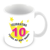 10th Birthday Star Personalised Mug