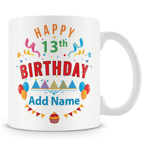 13th Birthday Mug - Birthday Party Design