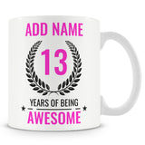 13th Birthday Awesome Design Mug