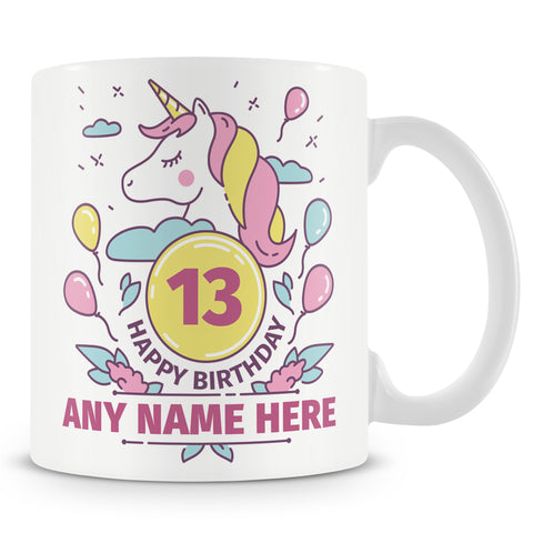 13th Birthday Unicorn Mug