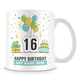 16th Birthday Balloons Mug