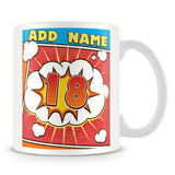 18th Birthday Comic Design Birthday Personalised Mug