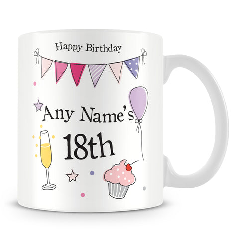 18th Birthday Party Personalised Mug