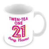 21st Birthday Tea Personalised Mug