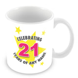 21st Birthday Star Personalised Mug