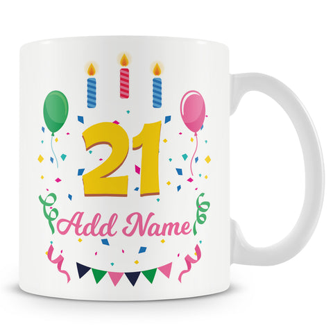 21st Birthday Mug - Birthday Party Personalised Mug