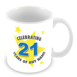 21st Birthday Star Personalised Mug