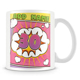 30th Birthday Comic Design Birthday Personalised Mug