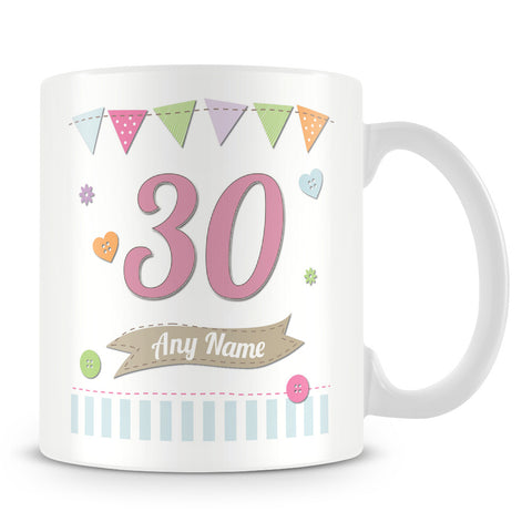 Birthday Shabby Chic Personalised Mug