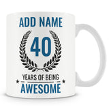 40th Birthday Awesome Design Mug