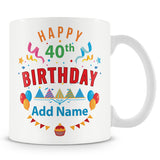 40th Birthday Mug - Birthday Party Design