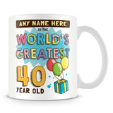 Birthday Mug - World's Greatest Design – Personalised Gift – Blue