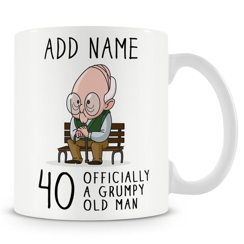 40th Birthday Grumpy Old Man Mug