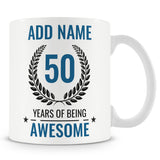 50th Birthday Awesome Design Mug