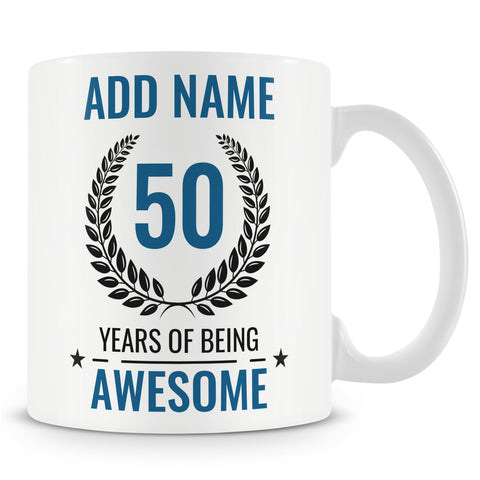 50th Birthday Awesome Design Mug