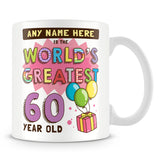 60th World's Greatest Birthday Personalised Mug