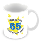 65th Birthday Star Personalised Mug