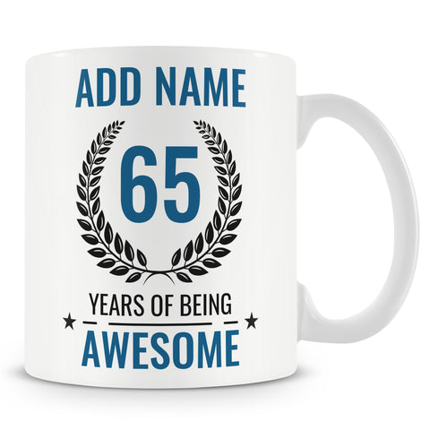 65th Birthday Awesome Design Mug